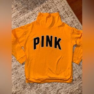 Victoria's Secret Bold Yellow PINK High Neck Crew